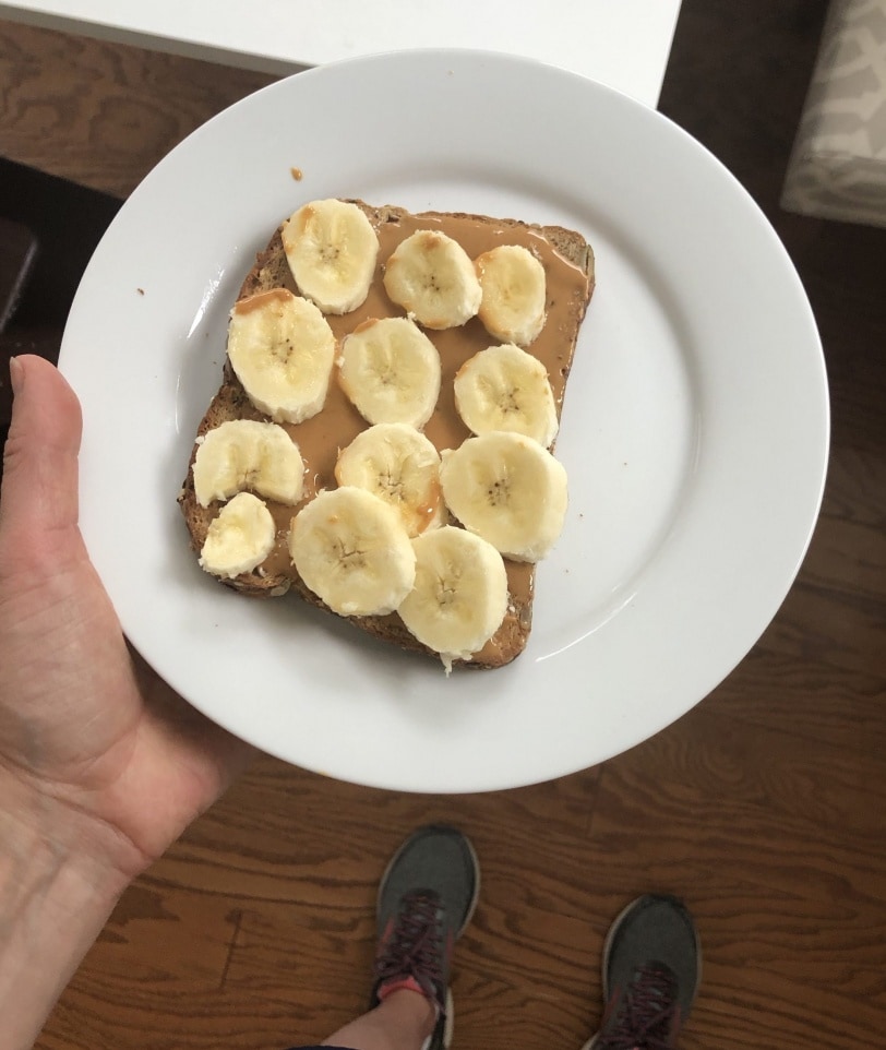 peanut butter toast pre workout fuel