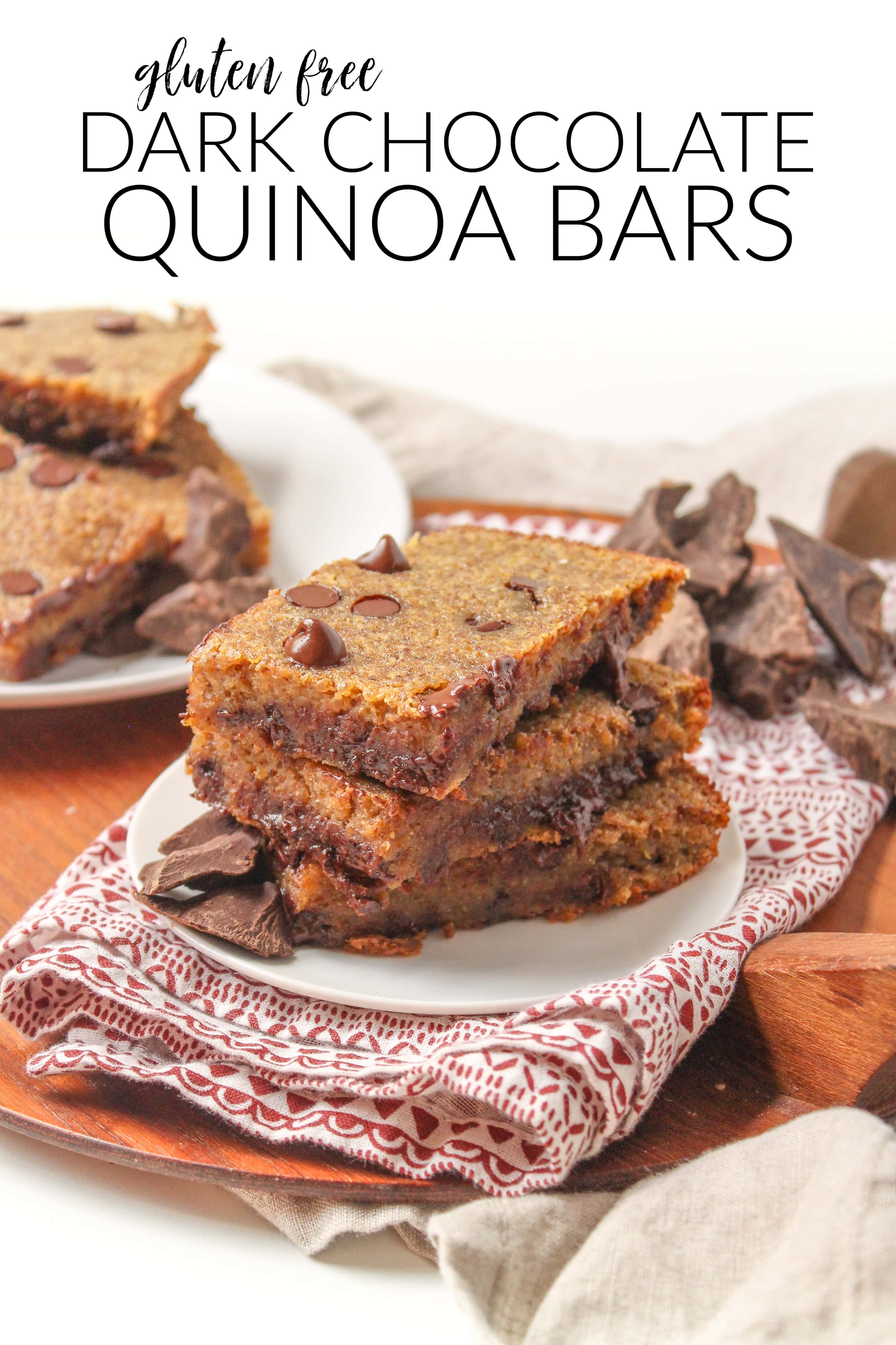 Gluten Free Dark Chocolate Quinoa Bars Recipe