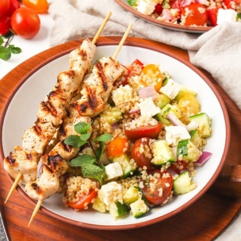 Mediterranean Bulgur Salad with Lemon Mint Vinaigrette