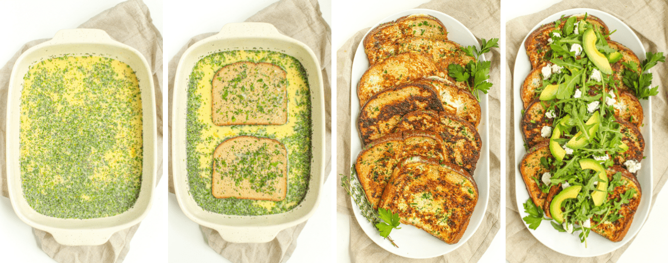 Savory French Toast with Herbs & Avocado Healthy Brunch Recipe