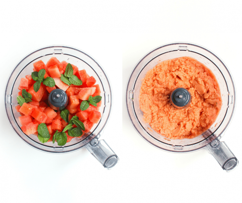 how to make Watermelon mojito sorbet steps