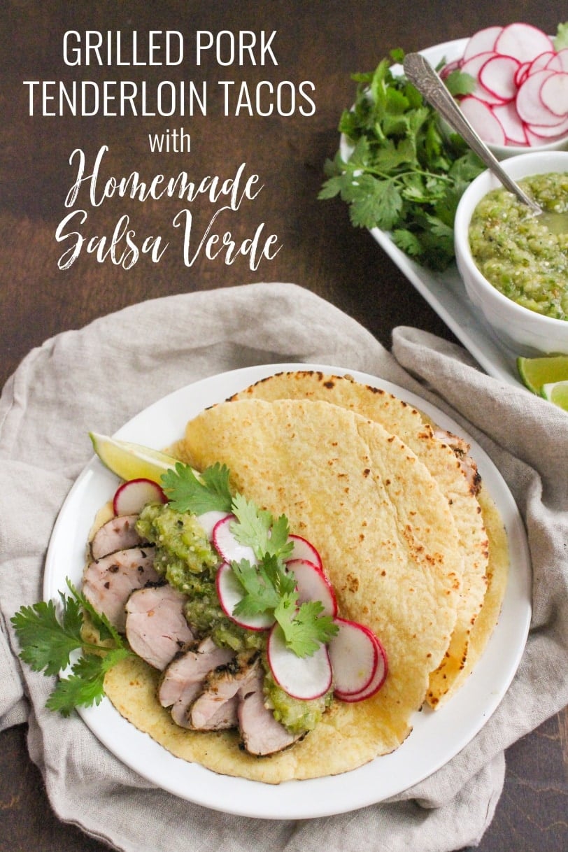 grilled Pork Tenderloin Tacos with Salsa Verde recipe