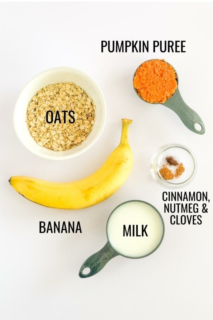 pumpkin pie oatmeal ingredients