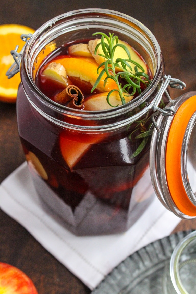 Fall Sangria Recipe with Apple Cider & Bourbon (Enjoy Iced or Hot!)
