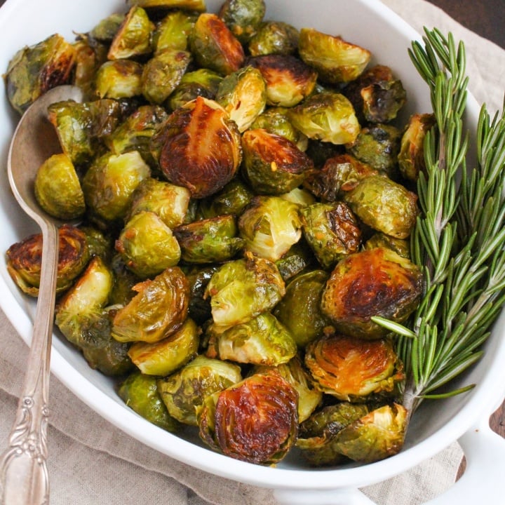 miso honey roasted brussels sprouts