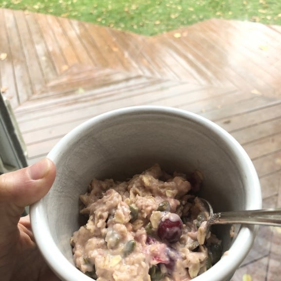 leftover cranberry sauce oatmeal