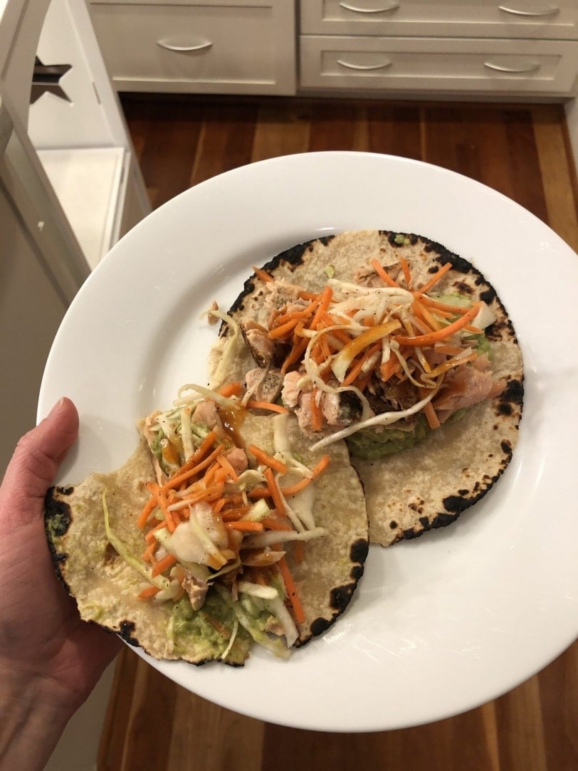 easy salmon tacos