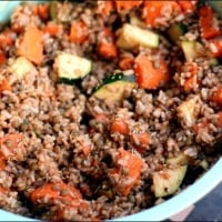 Brown Rice, Sweet Potato, and Lentil Salad with Hemp Vinaigrette