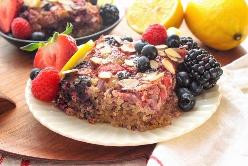 berry lemon quinoa breakfast bake recipe