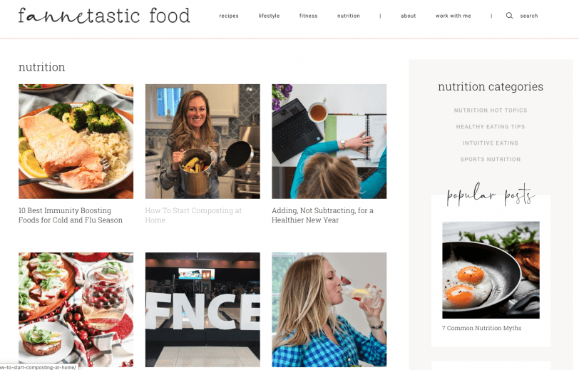new fannetastic food blog design