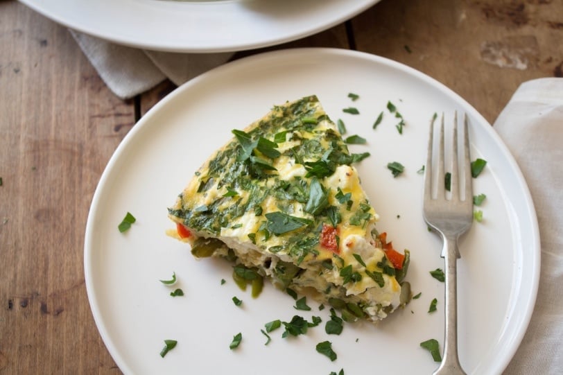 crustless quiche with spring veggies easter brunch recipe