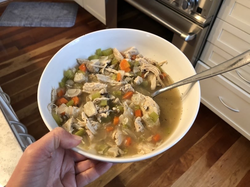 leftover chicken and veggie soup homemade