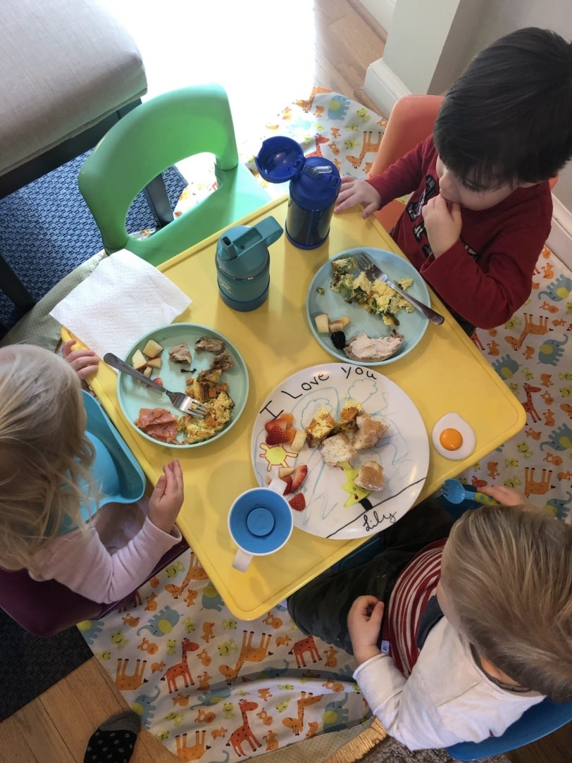 Kid's table at brunch