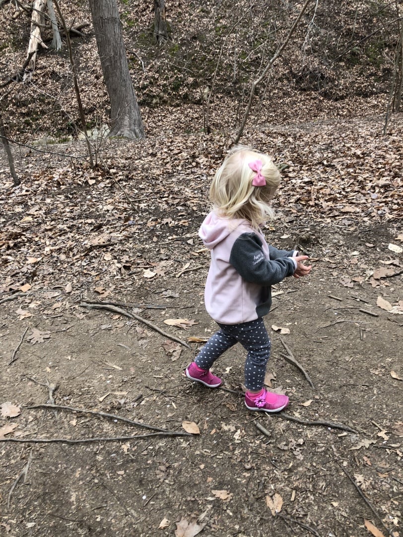 hiking toddler