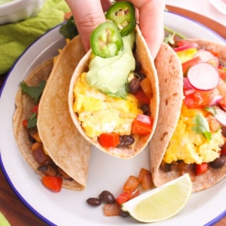 breakfast tacos on a plate