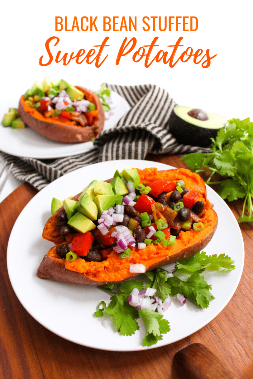 black bean stuffed sweet potatoes