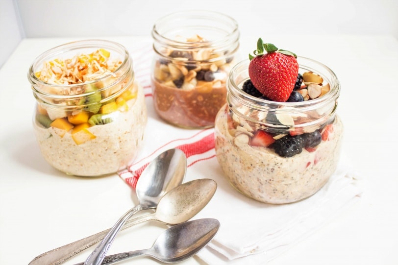 Almond Milk Overnight Oats with Berries food