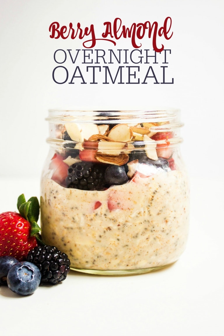Almond Milk Overnight Oats with Berries food