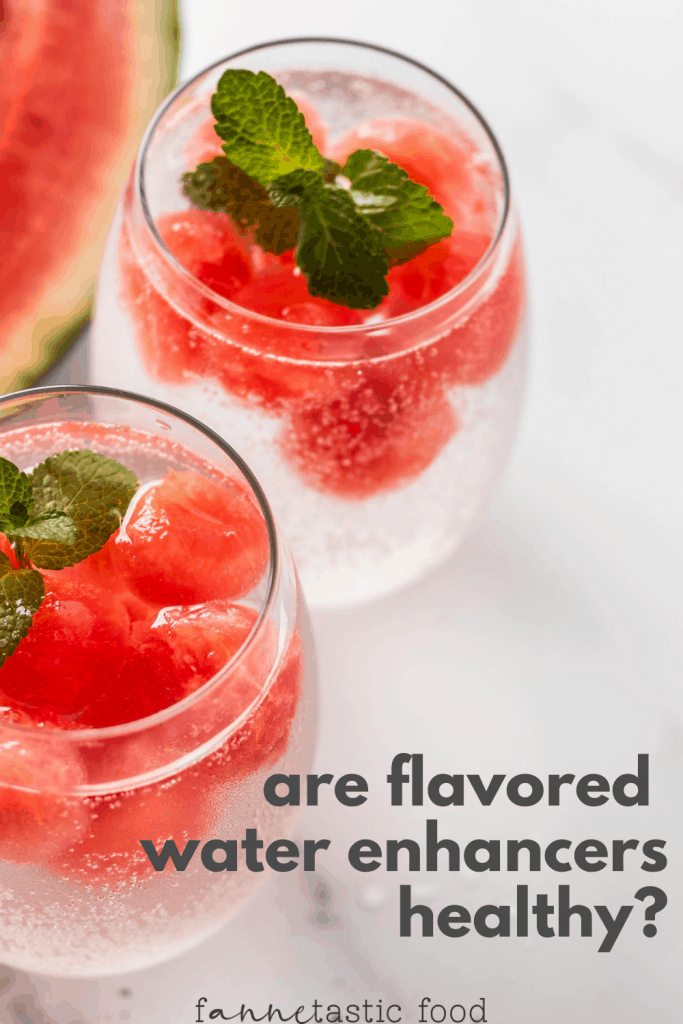 flavored water with fruit