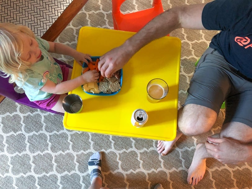 toddler table happy hour