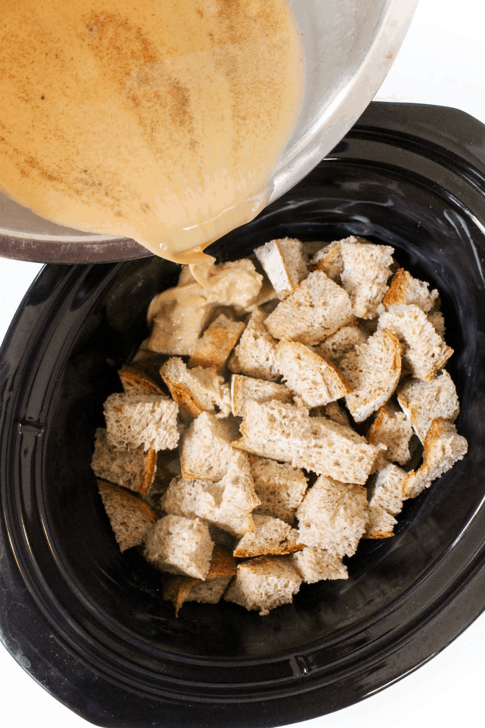 Overnight Crockpot French Toast Casserole (Prep Ahead Brunch) food