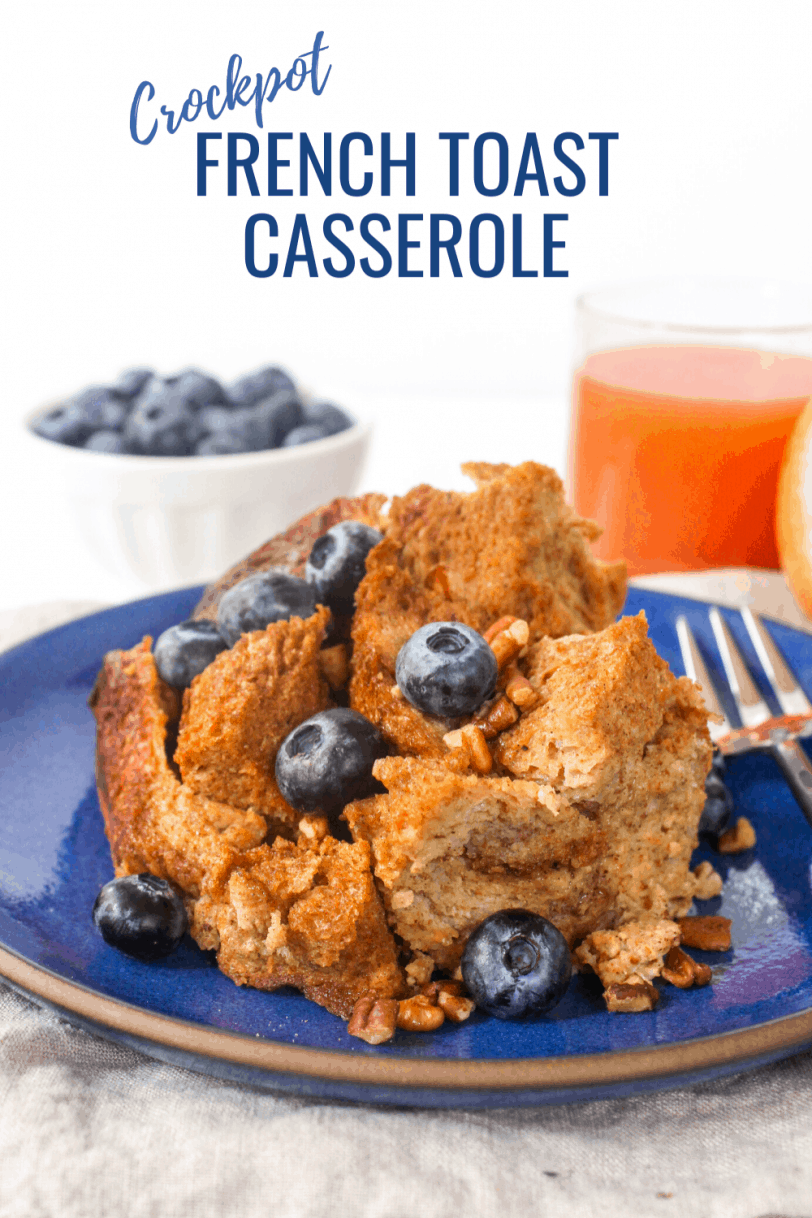 Overnight Crockpot French Toast Casserole (Prep Ahead Brunch