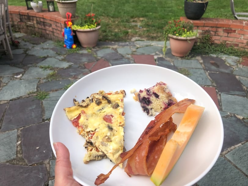 egg casserole with fruit bacon and blueberry casserole