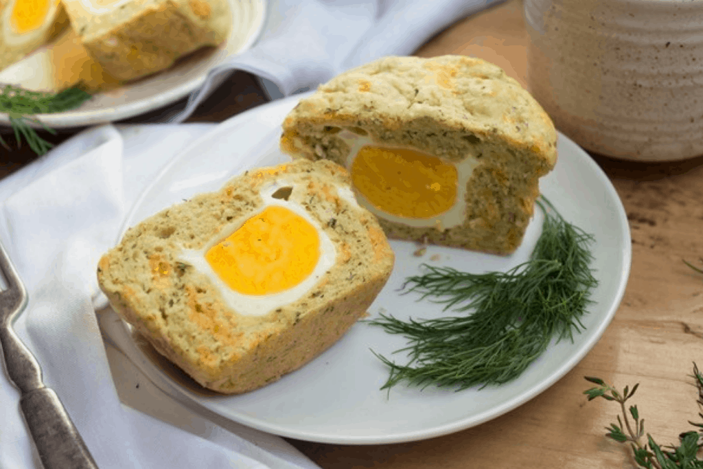 hard-boiled egg and cheddar muffins