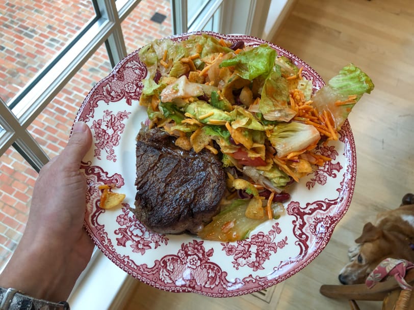 steak and taco salad