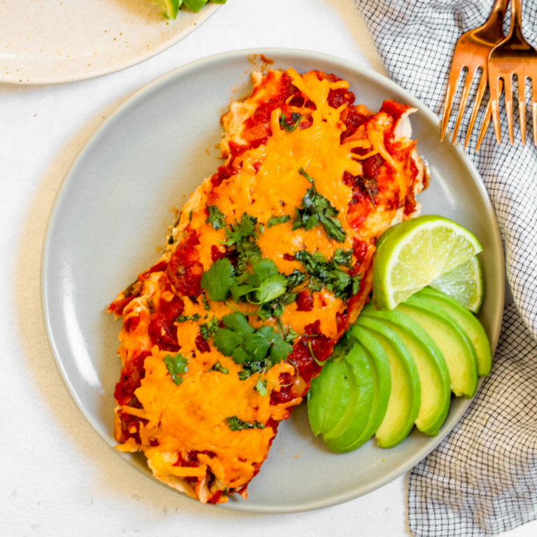 LightenedUp Chicken Enchiladas with Greek Yogurt