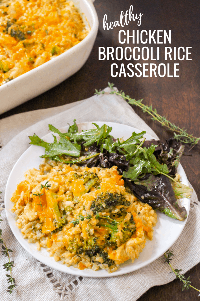 healthy chicken broccoli rice casserole