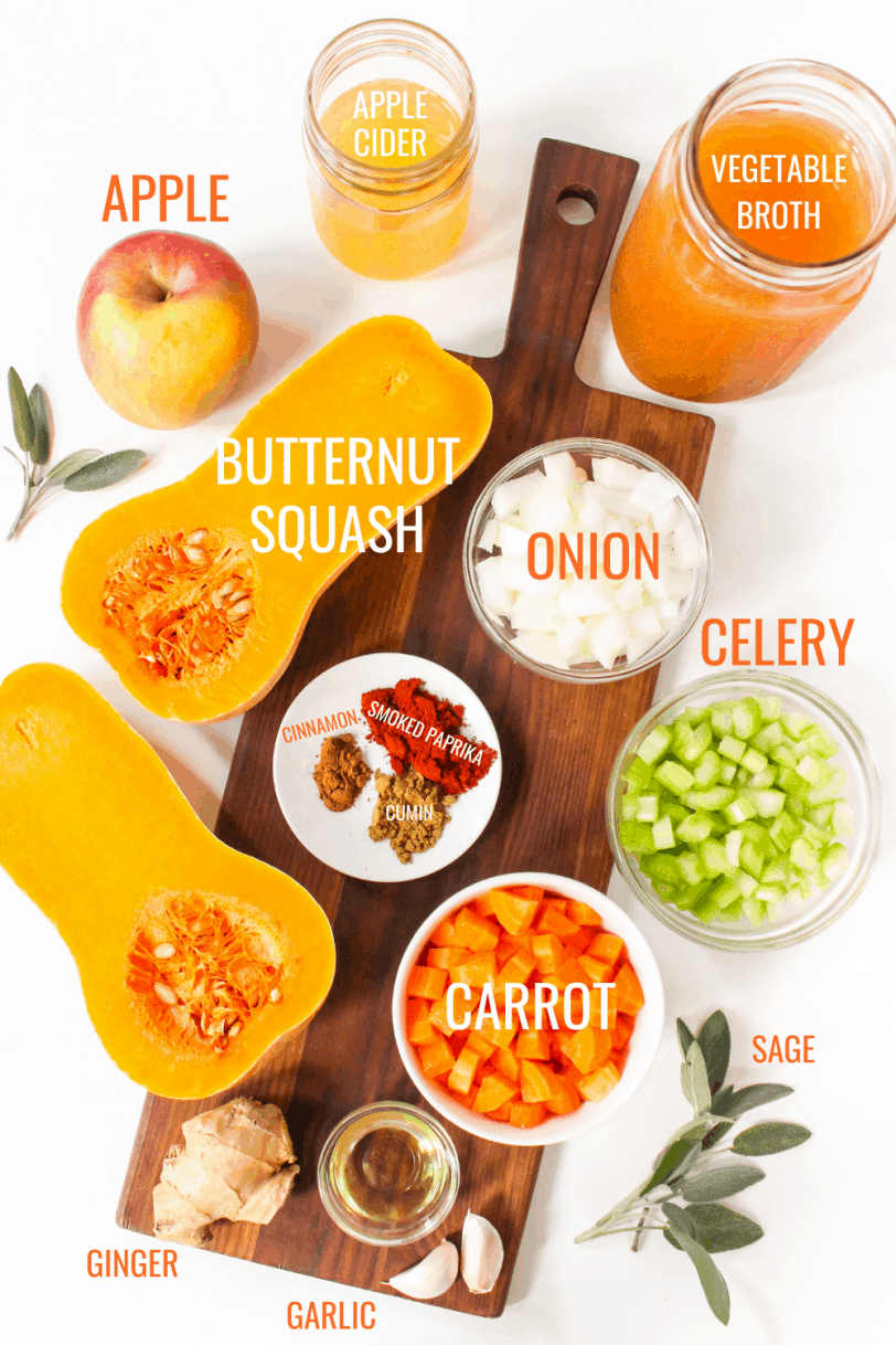 instant pot butternut squash ingredients