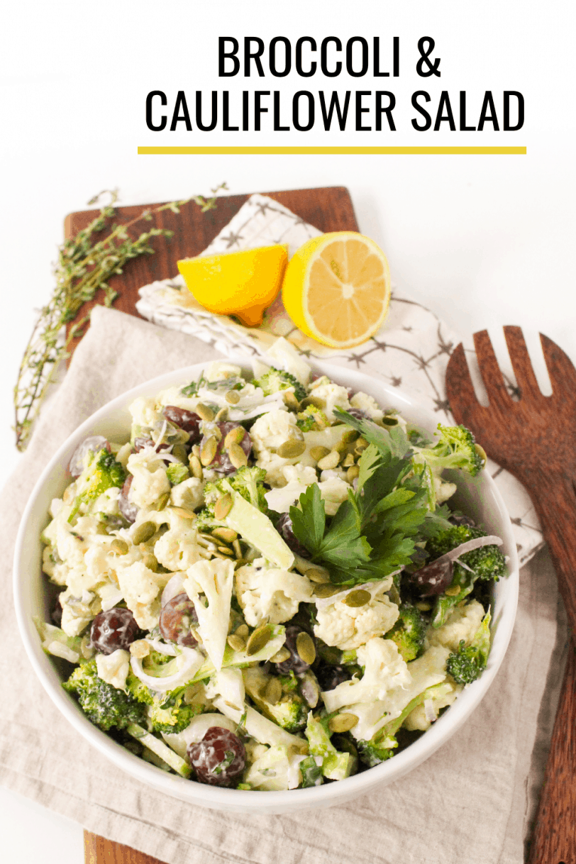 crunchy broccoli cauliflower salad