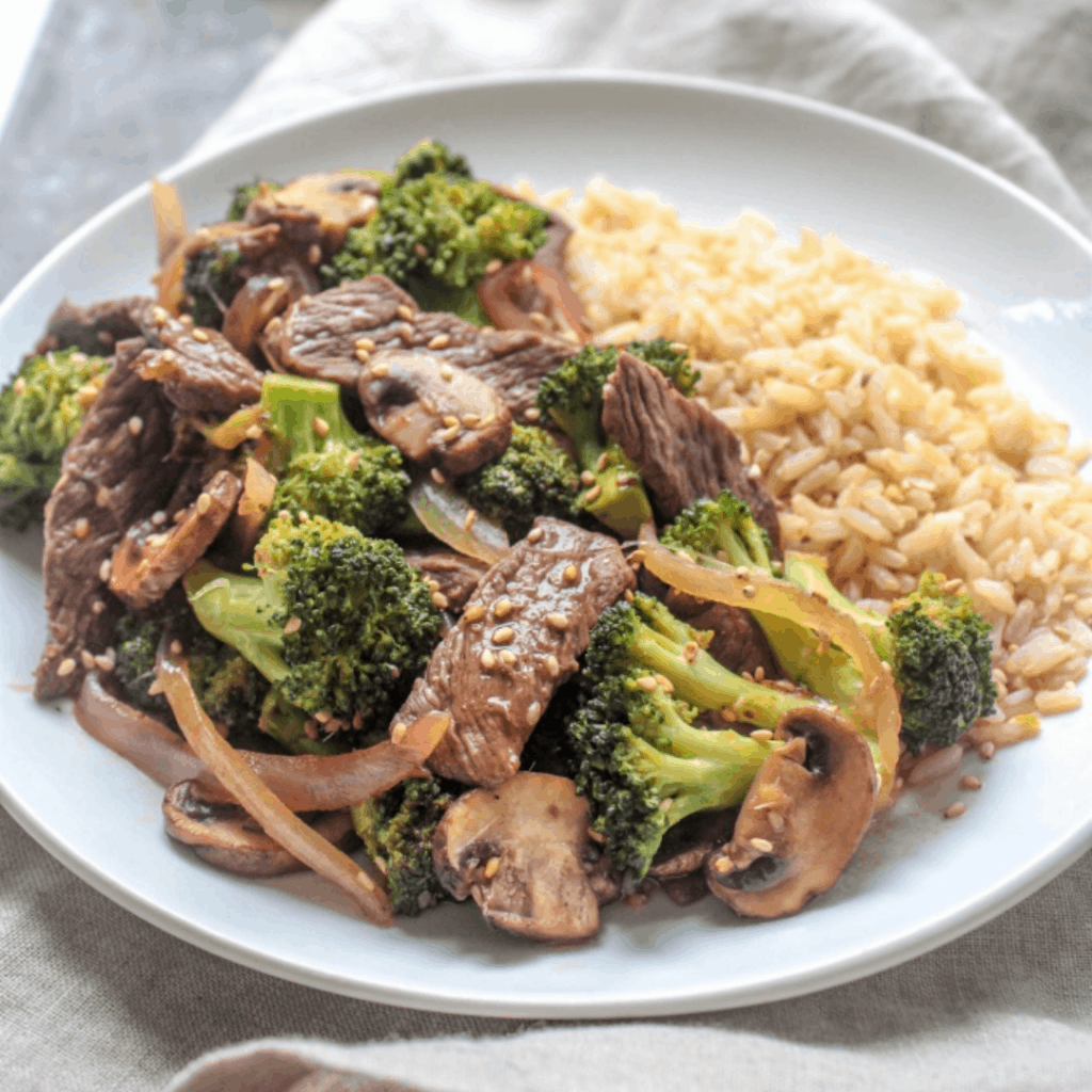 Healthy Beef and Broccoli Stir Fry food