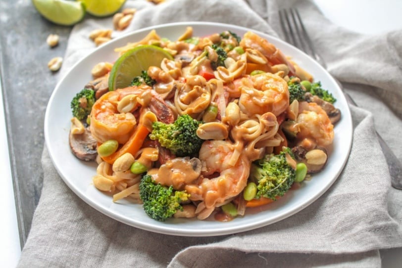 Peanut Sauce Stir Fry with Shrimp food