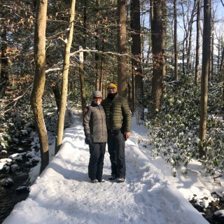 snowy hike