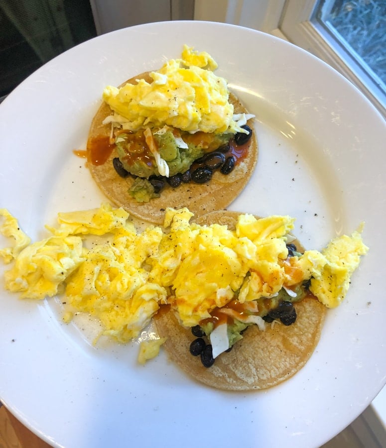 scrambled egg tacos
