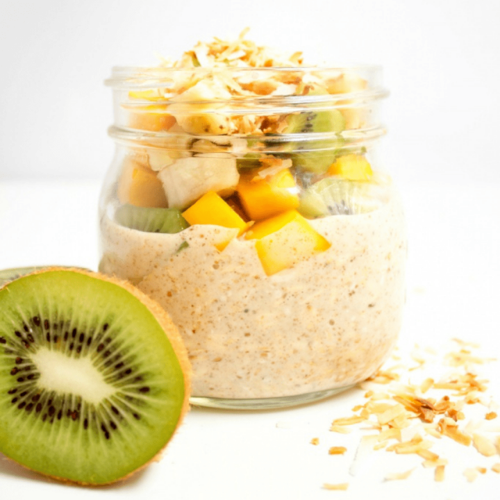 Mango Overnight Oats with Coconut