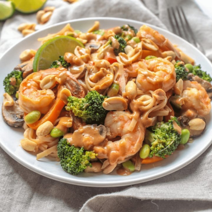 Peanut Sauce Stir Fry with Shrimp