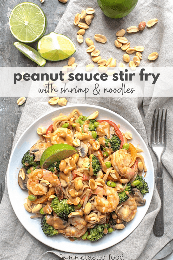 Peanut Sauce Stir Fry with Shrimp food