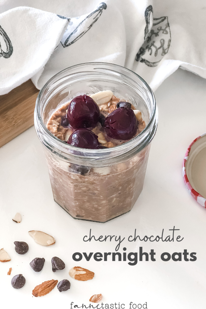 cherry chocolate overnight oats