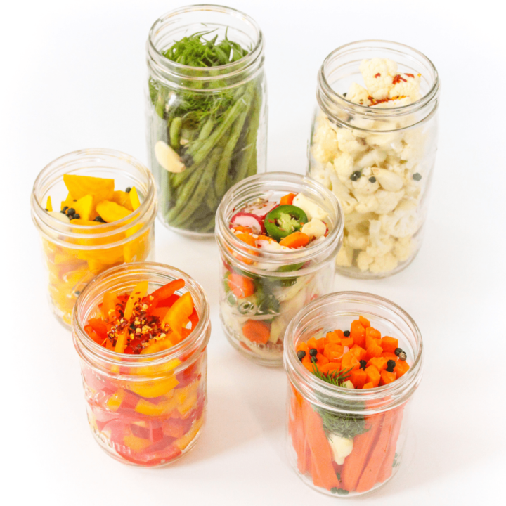 lacto-fermentation guide: fermented vegetables in mason jars
