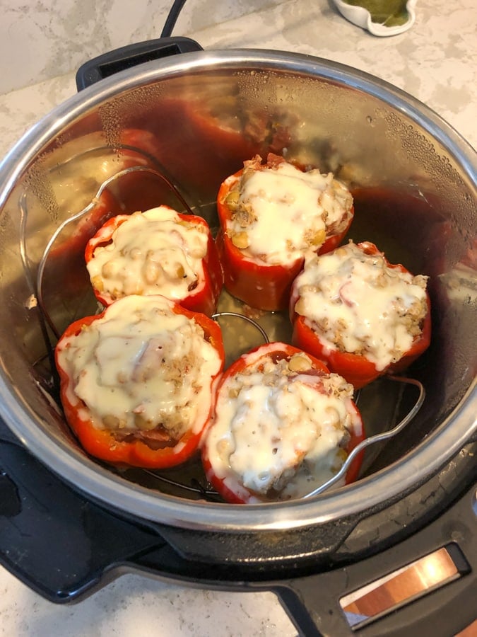 cheesy Italian instant pot stuffed peppers