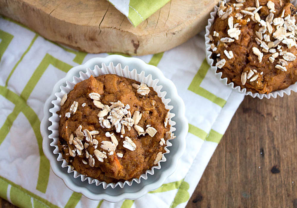 meal prep vegan carrot cake muffins