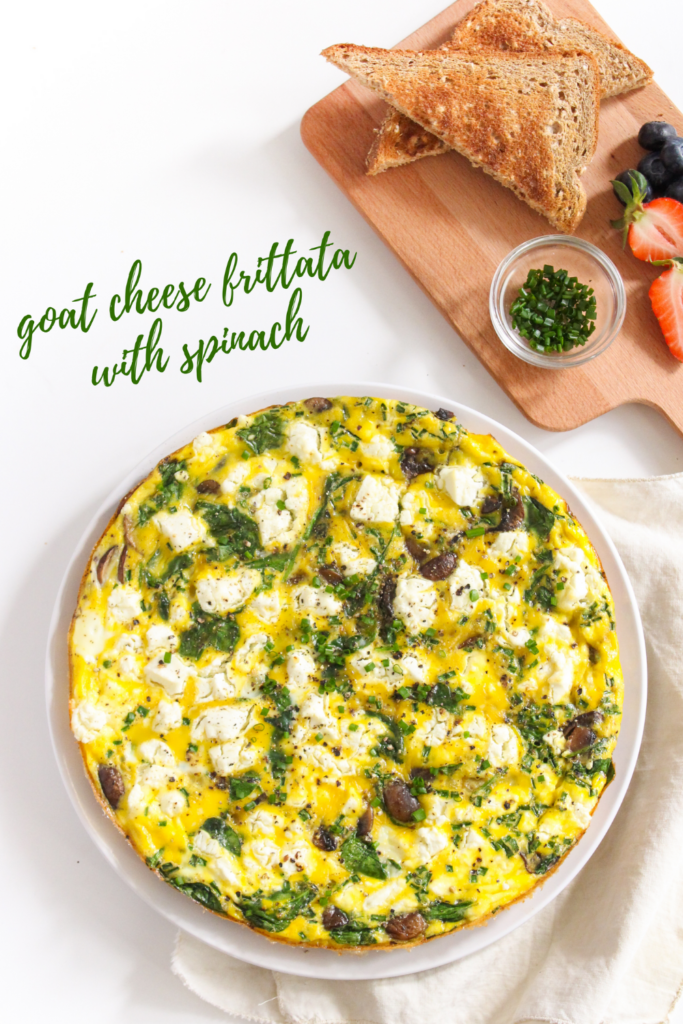 goat cheese frittata with spinach