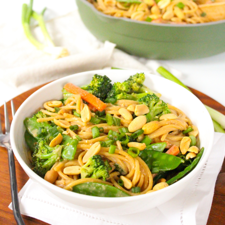 Creamy Peanut Butter Noodles with Veggies (25 Min)