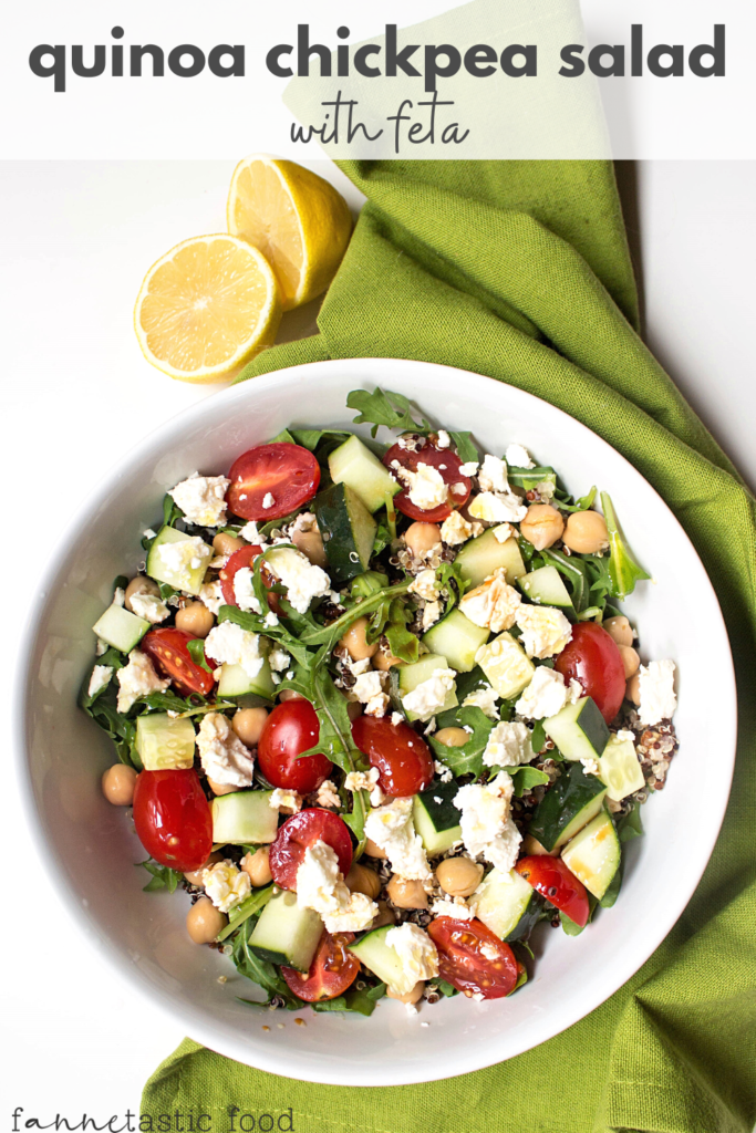 quinoa chickpea salad with feta