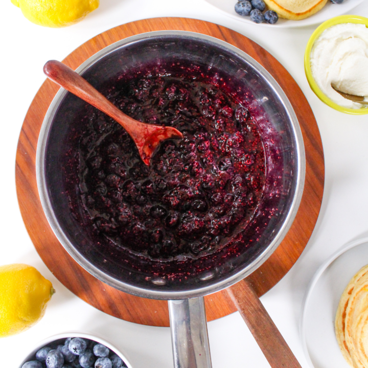 10-Minute Easy Blueberry Chia Jam with Maple Syrup