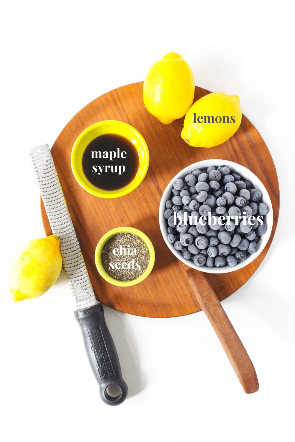 blueberry chia jam ingredients