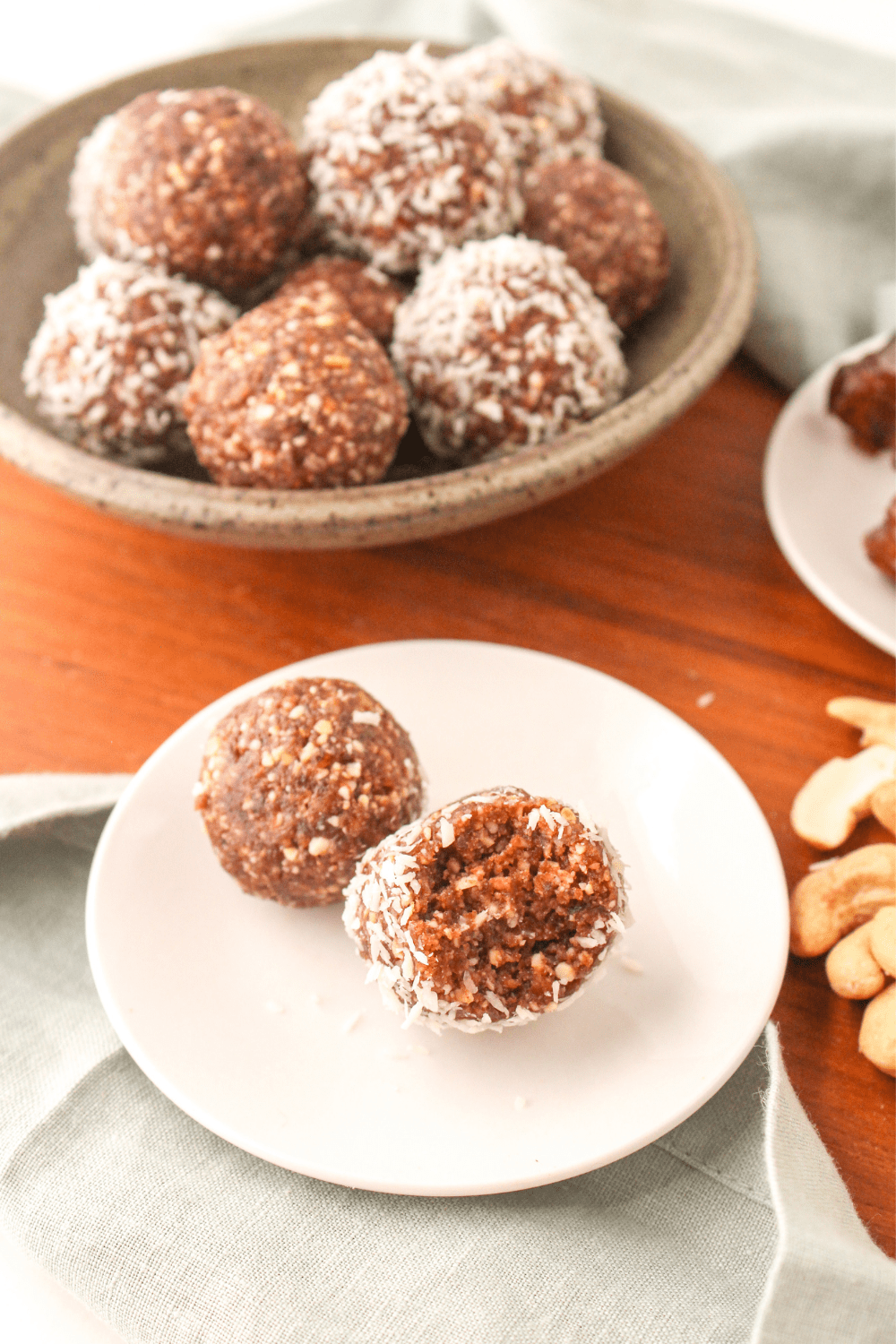 Chocolate Bliss Balls with Cashews food